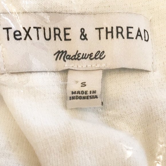 Madewell Texture Thread Puff Sleeve Wrap Top Ivory - Picture 6 of 6